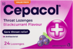 Cepacol Blackcurrant Flavour Throat Lozenges 24pk