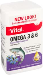 Vital Omega 3 & 6 Softgel Capsules 30pk