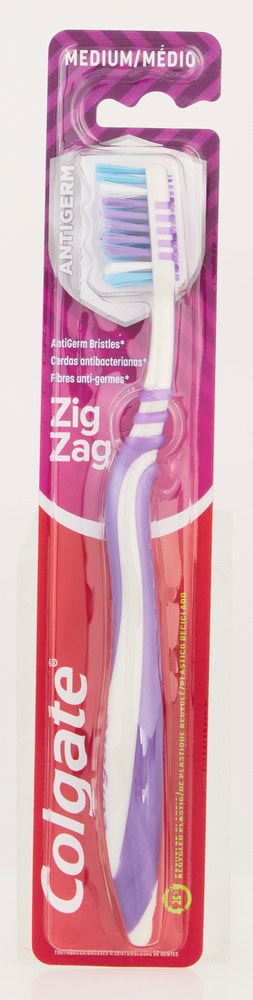 Colgate ZigZag Medium Anti-Germ Toothbrush 1s