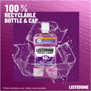Listerine Total Care Clean Mint Fluoride Mouthwash 750ml