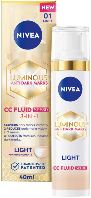 Nivea Luminous630 Light SPF 30 3-in-1 Anti Dark Marks CC Fluid 40ml