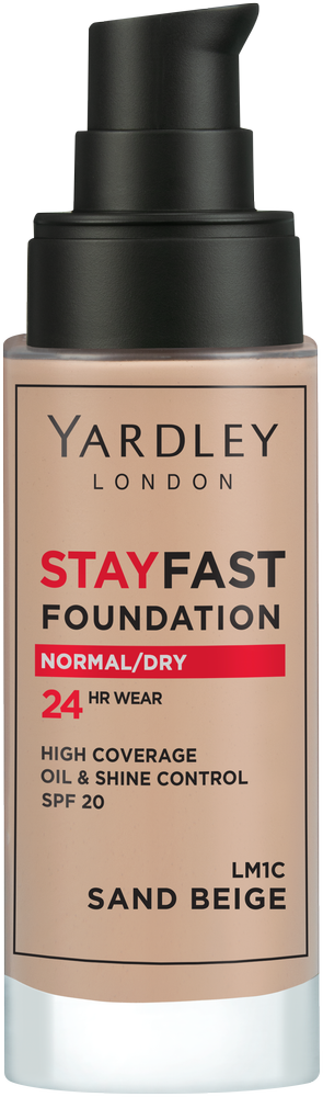 Yardley Stayfast Sand Beige SPF 20 24HR Foundation 30ml