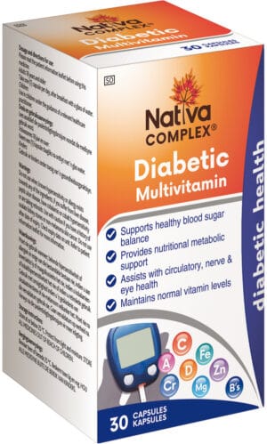 image-0 Nativa Complex Diabetic Multivitamin Capsules 30pk