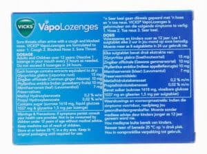 Vicks VapoLozenges Honey Lemon Menthol Lozenges 24pk