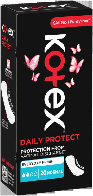 Kotex Daily Protect Normal Unscented Pantyliners 20pk