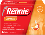 Rennie Orange Heartburn & Indigestion Chewable Tablets 24pk