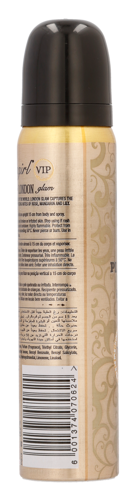 Playgirl VIP London Glam Perfumed Body Spray 90ml