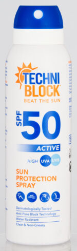 Techniblock SPF 50 Active Performance Sun Protection Spray 150ml