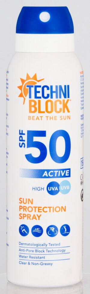 Techniblock SPF 50 Active Performance Sun Protection Spray 150ml