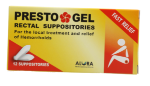 Presto Gel Rectal Suppositories 12pk
