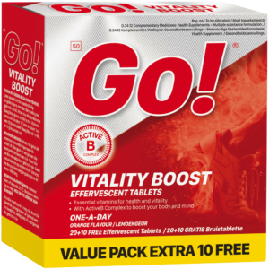 Go! Orange Flavour Vitality Boost Effervescent Tablets 30pk