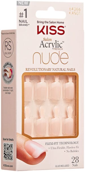 KISS Salon Acrylic Nude French Nails 28pc
