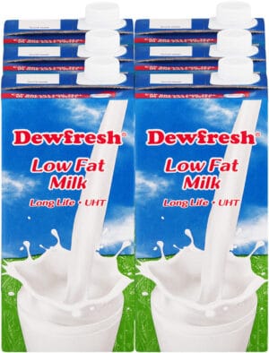 Dewfresh Long Life Low Fat Milk 6 x 1L