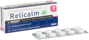 Relicalm 100mg L-theanine Night Tablets 20pk