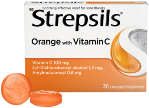 Strepsils Orange with Vitamin C Lozenges 36pk