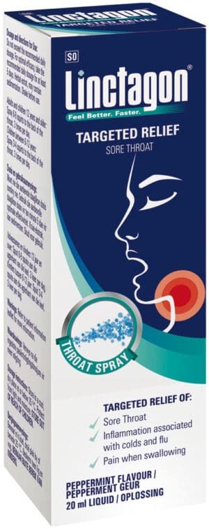 Linctagon Peppermint Flavour Throat Spray 20ml