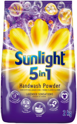 Sunlight Lavender Fragrance 5-in-1 Hand Washing Powder Detergent 2kg