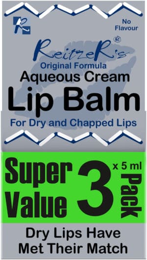 image-0 Reitzer's Original Formula Aqueous Cream Lip Balm 3 x 5ml