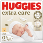 Huggies Extra Care Size 0 Disposable Nappies 25pk