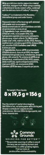 Jacobs Cadbury Instant Mocha 8 x 19.5g
