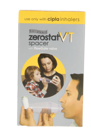 Cipla Zerostat VT Spacer with Flowgate Valve 1s