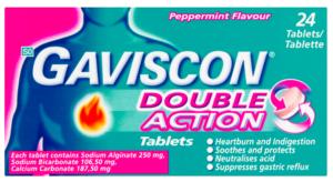 Gaviscon Double Action Peppermint Flavour Antacid Tablet 24pk