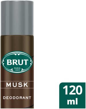 BRUT Musk Aerosol Deodorant Body Spray 120ml