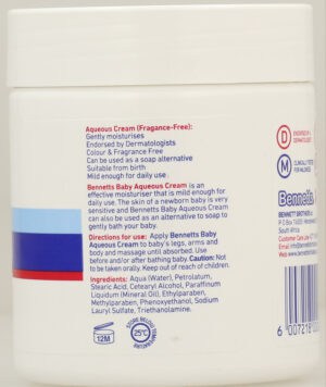 Bennetts Fragrance-Free Baby Aqueous Cream 500ml