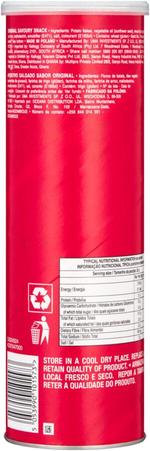 Pringles Original Savoury Snack 165g