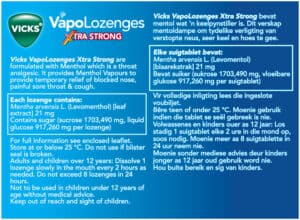 Vicks Xtra Strong Honey Menthol Blast VapoLozenges 16pk