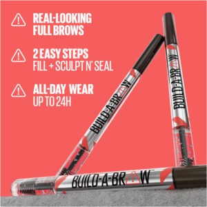 Maybelline Build-A-Brow Medium Brown 2-in-1 Brow Pen & Sealing Gel 1s