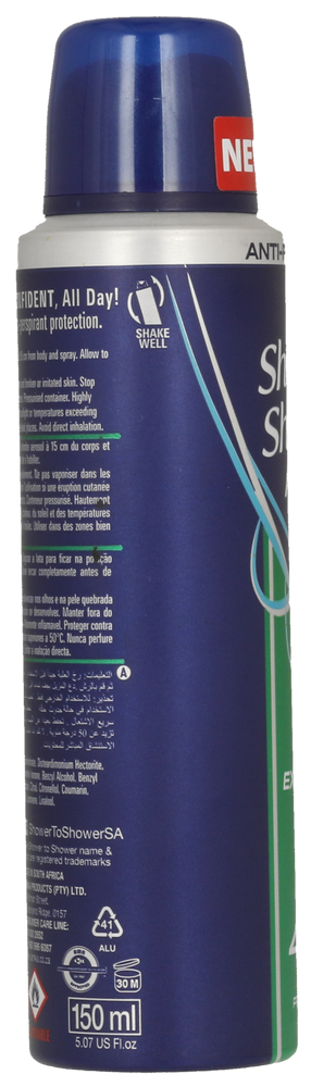 Shower To Shower Men Extreme Dry Anti-Perspirant Spray 150ml