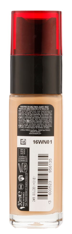 L'oréal Paris Infaillible Golden Honey SPF 25 32H Fresh Wear Foundation 30ml