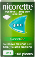Nicorette Freshmint 2mg Nicotene Gum 105pk