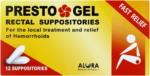 Presto Gel Rectal Suppositories 12pk