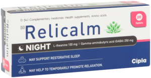 Relicalm 100mg L-theanine Night Tablets 20pk