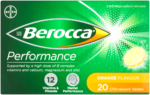 Berocca Performance Orange Flavour Effervescent Tablets 20pk