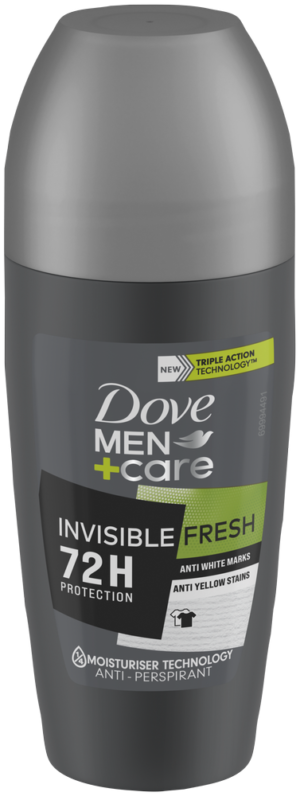 Dove Men+Care Invisible Fresh Antiperspirant Roll-On Deodorant 50ml