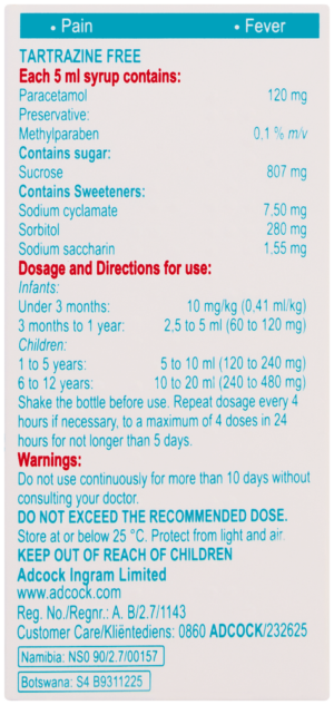 Panado Peppermint Flavour Paediatric Syrup 50ml