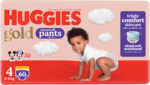 Huggies Gold Size 4 Disposable Nappy Pants 60pk