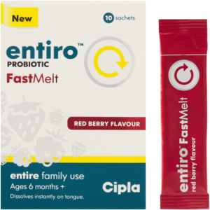 Entiro Red Berry Flavour FastMelt Probiotic Powder 10pk