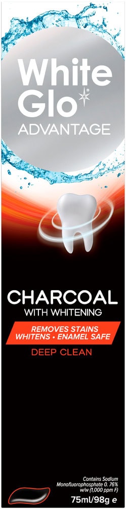 White Glo Advantage Charcoal Toothpaste 75ml