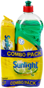 Sunlight Regular Dishwashing Liquid and Laundry Bar Value Pack 2pc
