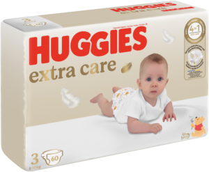 Huggies Extra Care Size 3 Disposable Nappies 60pk