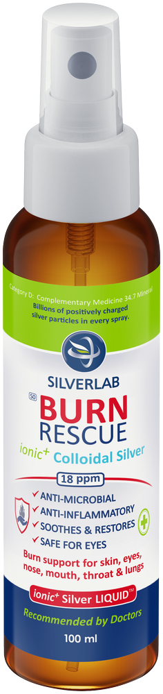 Silverlab Colloidal Silver Burn Rescue Spray 100ml