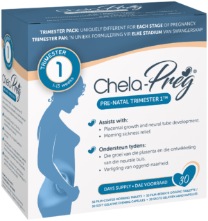 image-0 Chela-preg Trimester 1 Pre-Natal Multivitamin 60pk