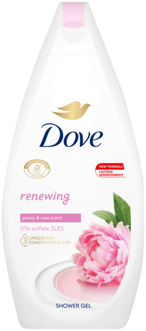 image-0 Dove Peony and Rose Scent Renewing Shower Gel 450ml