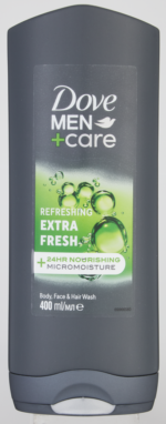 Dove Men+care Refreshing Extra Fresh Body, Face & Hair Wash 400ml