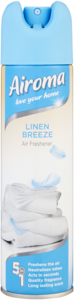 Airoma 5-in-1 Linen Breeze Air Freshener 210ml
