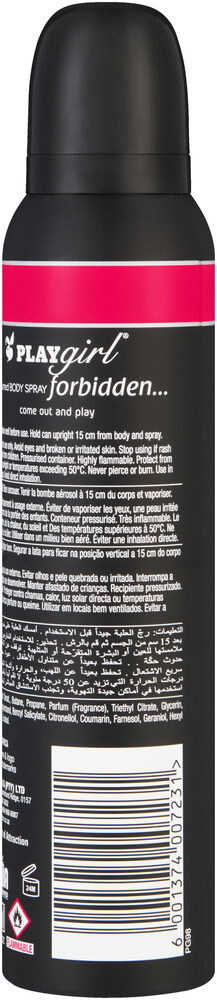 Playgirl Forbidden Perfumed Body Spray 150ml